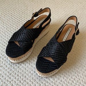 Black platform espadrilles
